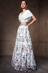 Buy_Seema Gujral_White Organza Embellished Lehenga Set_at_Aza_Fashions