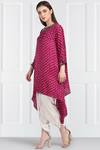 Twenty Nine_Pink Gajji Silk Round Bandhani Tunic _Online_at_Aza_Fashions