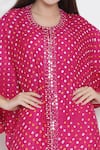 Shop_Twenty Nine_Pink Gajji Silk Round Bandhani Tunic _at_Aza_Fashions