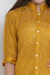 Shop_Twenty Nine_Yellow Silk Band Bandhani Tunic _at_Aza_Fashions