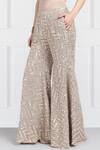 Buy_Twenty Nine_Grey Georgette Embellished Sharara Pants_Online_at_Aza_Fashions