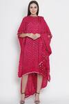 Buy_Twenty Nine_Pink Gajji Silk Boat Draped Tunic_at_Aza_Fashions