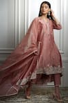 Buy Mandira Wirk - Indian Pink Chanderi Round Kurta Set at Aza Fashions Buy_Mandira Wirk - Indian_Pink Chanderi Round Kurta Set _at_Aza_Fashions