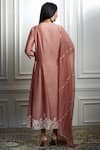 Shop Mandira Wirk - Indian Pink Chanderi Round Kurta Set at Aza Fashions Shop_Mandira Wirk - Indian_Pink Chanderi Round Kurta Set _at_Aza_Fashions