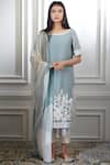 Buy Mandira Wirk - Indian Green Chanderi Round Kurta Set at Aza Fashions Buy_Mandira Wirk - Indian_Green Chanderi Round Kurta Set _at_Aza_Fashions