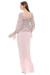 Shop_Soup by Sougat Paul_Pink Crepe Square Neck Printed Skirt Set _at_Aza_Fashions