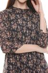 Shop_Soup by Sougat Paul_Black Muslin Slub Round Printed Kurta Palazzo Set _Online_at_Aza_Fashions