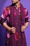 Mahima Mahajan_Purple Crepe Floral Print Kurta Set_Online_at_Aza_Fashions