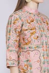 Ayesha Aejaz_Pink Raw Silk Mandarin Collar Embroidered Kurta Sharara Set  _at_Aza_Fashions