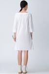 Shop_Rajesh Pratap Singh_White Cotton Dress With Cone Pockets _at_Aza_Fashions