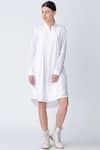 Buy_Rajesh Pratap Singh_White Pintuck High Low Dress _at_Aza_Fashions