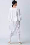 Shop_Rajesh Pratap Singh_White Pleated Skirt With Pants _at_Aza_Fashions