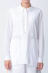 Buy_Rajesh Pratap Singh_White Patchwork Cotton Shirt _Online_at_Aza_Fashions