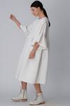 Rajesh Pratap Singh_White Anti Fit Pleated Dress _Online_at_Aza_Fashions