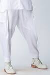 Shop_Rajesh Pratap Singh_White Linen Salwar Pant _Online_at_Aza_Fashions