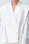 Shop_Rajesh Pratap Singh_White Double Breasted Structured Jacket _Online_at_Aza_Fashions