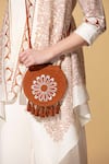 Ampm_Brown Tassel Sling Bag_Online_at_Aza_Fashions