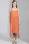 Buy_Poonam Dubey_Orange Chanderi Silk Round Kurta Palazzo Set _Online_at_Aza_Fashions