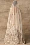 Shop_Ridhi Mehra_White Organza, Net V Neck Embroidered Bridal Lehenga Set _at_Aza_Fashions
