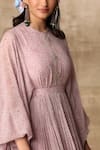 Buy_Ridhi Mehra_Purple Chiffon Printed Anarkali Gown_Online_at_Aza_Fashions