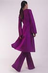 Shop_Hrdoyh_Purple Handwoven Silk Kurta Set_at_Aza_Fashions