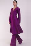 Buy_Hrdoyh_Purple Handwoven Silk Kurta Set_Online_at_Aza_Fashions