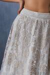 Torani_White Tulle Embroidered Lehenga Set_at_Aza_Fashions