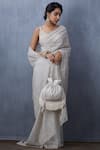 Shop_Torani_White Tulle Embroidered Saree  _Online_at_Aza_Fashions