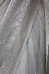 Torani_White Tulle Embroidered Saree  _at_Aza_Fashions