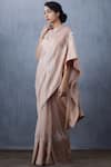 Buy_Torani_Peach Handwoven Organza Chanderi Saree_at_Aza_Fashions