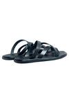 Dmodot_Black Handcrafted Cross Strap Sandals _Online_at_Aza_Fashions