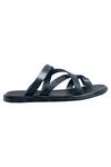 Shop_Dmodot_Black Handcrafted Cross Strap Sandals _Online_at_Aza_Fashions