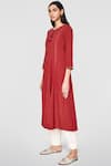 Grassroot By Anita Dongre_Long Red Kurta_Online_at_Aza_Fashions