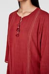 Buy_Grassroot By Anita Dongre_Long Red Kurta_Online_at_Aza_Fashions