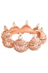 Buy_Prerto_Gold Plated Swaroski Crystals Bead Bangle Single Pc _at_Aza_Fashions