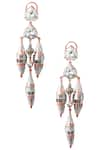 Buy_Prerto_Silver Plated Swaroski Crystals Danglers Earrings_at_Aza_Fashions