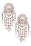 Buy_Prerto_Gold Plated Swaroski Crystals Danglers Earrings_at_Aza_Fashions