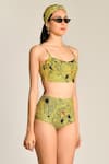 Buy_Shivan & Narresh_Yellow Italian Jersey Printed Bikini Set_at_Aza_Fashions