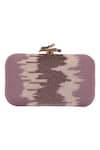 Buy_Durvi_Purple Embroidered Embellished Box Clutch _at_Aza_Fashions