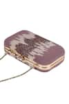 Shop_Durvi_Purple Embroidered Embellished Box Clutch _at_Aza_Fashions