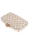 Shop_Durvi_Beige Embroidered Embellished Box Clutch_at_Aza_Fashions