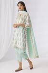 Buy_Amrita Artisanal Clothing_White Mul Mul Embellished Kurta Dhoti Pant Set_at_Aza_Fashions