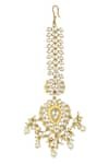 Buy_Hrisha Jewels_Gold Plated Stone Maangtikka _at_Aza_Fashions