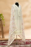 Buy_Aditi Beriwala_White Round Printed Kurta With Dupatta  _at_Aza_Fashions