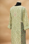 Buy_Aditi Beriwala_Green Cotton Round Floral Print Kurta  _Online_at_Aza_Fashions