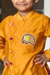 Kirti Agarwal - Pret N Couture_Yellow Asymmetric Kurta Set For Boys_at_Aza_Fashions