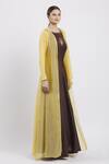 Arihant Rai Sinha_Brown Embroidered Silk Anarkali With Jacket_Online_at_Aza_Fashions