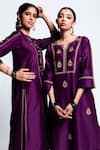 Buy Label Earthen Purple Chanderi , Organza Kurta Set Online at Aza Fashions Buy_Label Earthen_Purple Chanderi , Organza Kurta Set _Online_at_Aza_Fashions