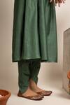 Rashi Jain_Green Chanderi Zohra Kurta Set _Online_at_Aza_Fashions