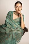 Rashi Jain_Green Bageecha Chanderi Saree_Online_at_Aza_Fashions